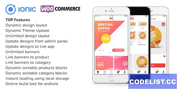 Ionic 5 app for WooCommerce v5.5