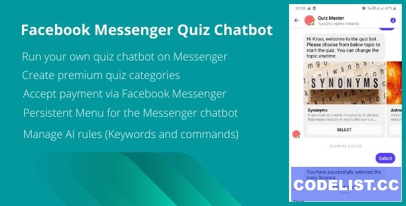 Quizy v1.0 - Facebook Messenger Quiz Chatbot