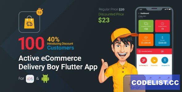 Active eCommerce Delivery Boy Flutter App v1.0