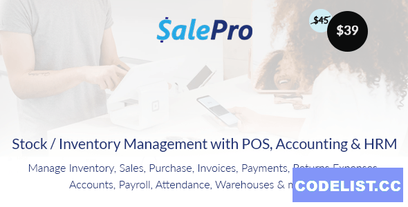 SalePro v3.6.6 - Inventory Management System with POS, HRM, Accounting