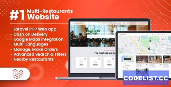 Customer Website For Multi-Restaurants Laravel App v1.0.0