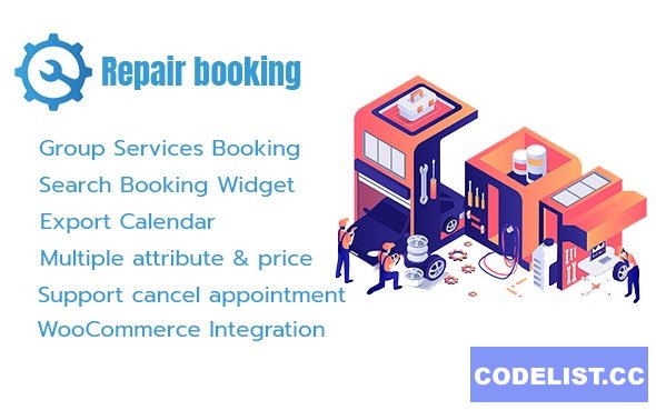 Repair Booking v1.4 - WordPress booking system for repair service industries