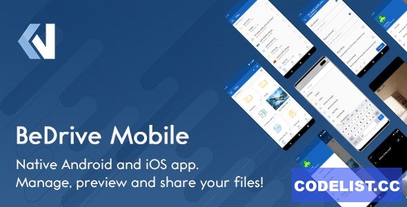 BeDrive Mobile v1.0.4 - Native Flutter Android and iOS app for File Storage PHP Script