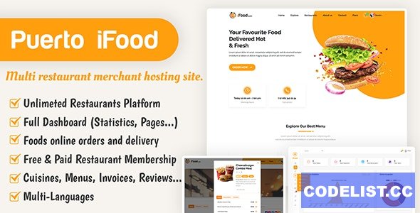 iFood v1.1 - multi restaurant merchant hosting site SAAS 