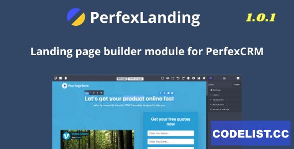 PerfexLanding v1.0.1 - LandingPage builder for PerfexCRM 