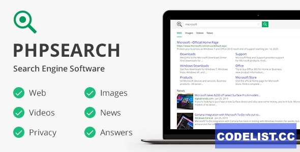 phpSearch v5.2.0 - Search Engine Platform