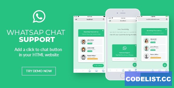 WhatsApp Chat Support - jQuery Plugin 