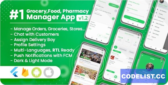 Owner / Vendor for Groceries, Foods, Pharmacies, Stores Flutter App v1.2.0