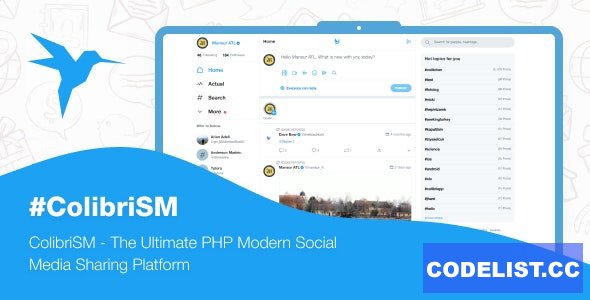 ColibriSM v1.2.4 - The Ultimate PHP Modern Social Media Sharing Platform