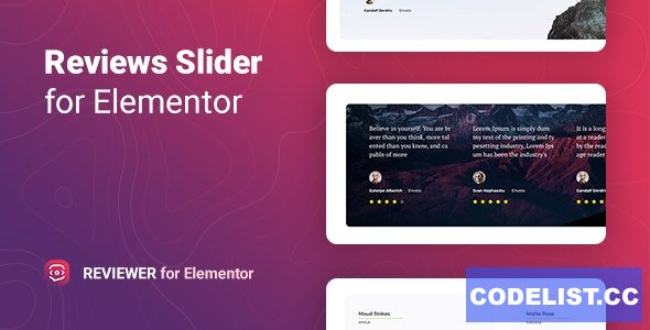 Reviewer v1.0.5 - Reviews Slider for Elementor
