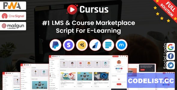 Cursus v1.3.6 - LMS & Online Courses Marketplace Script Full Solution - nulled