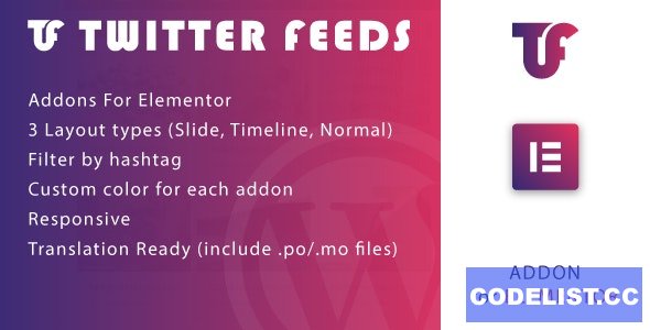 Twitter Feeds for Elementor v1.0 - WordPress Plugin