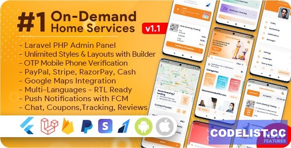 On-Demand Home Services, Business Listing, Handyman Booking with Admin Panel  v1.1.6