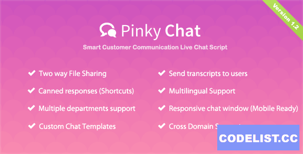 Pinky Chat v1.2 - Live Chat Support Script 