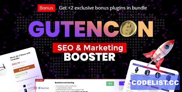 Gutencon v5.2 - Marketing and SEO Booster, Listing and Review Builder for Gutenberg