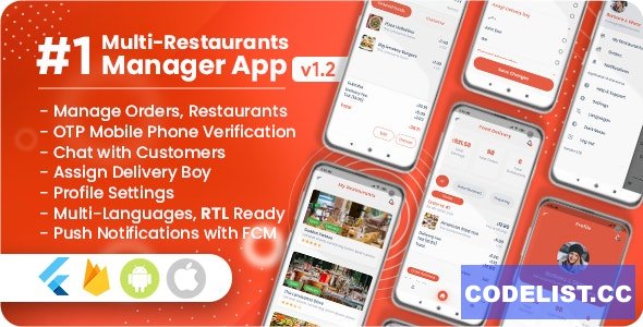 Manager / Owner for Multi-Restaurants Flutter App v1.2.0