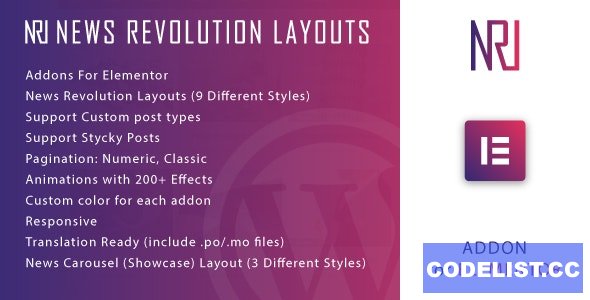 News Revolution Layouts for Elementor v1.0 - WordPress Plugin