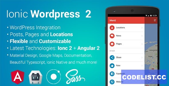 ionWordpress 2 -Wordpress full Integrated hybrid app (ionic 2 & angular 2)