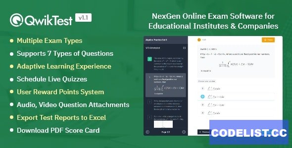 QwikTest v1.1.0 - NexGen Online Exam Software
