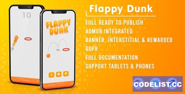 Flappy Dunk (Admob + GDPR + Unity) v1.0