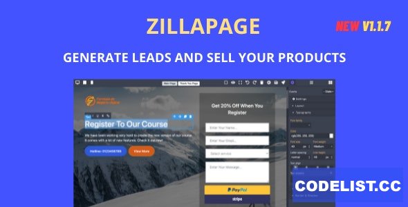 Zillapage v1.1.7 - Landing page and Ecommerce builder - nulled