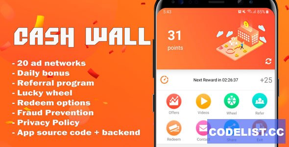 Cash Wall v2.1 - Android Rewards App Source Code