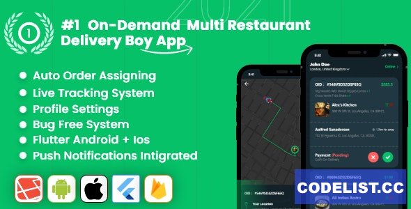Delivery App - Multiple Restaurants Food Ordering Flutter App Mealup v4.0