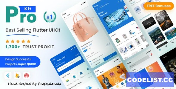 ProKit v5.10.0 - Best Selling Flutter UI Kit