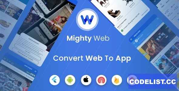 MightyWeb Flutter Webview v3.0.0 - Convert Your Website To An App + Admin Panel