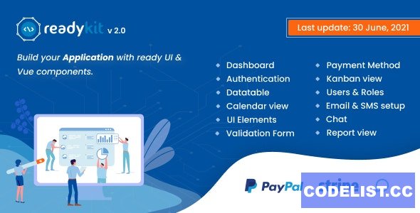 ReadyKit v2.0 - Admin & User Dashboard Templates (with functionality) for Laravel + Vue App Development