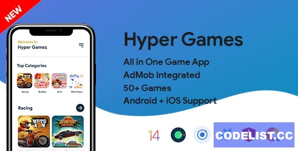 Hyper Games v1.0 - All in One Game App | AdMob | Unlimited Games | Android + iOS