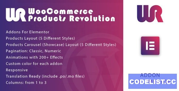 WooCommerce Products Revolution for Elementor v1.0 