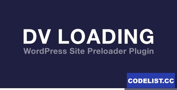 DV Loading v2.0 - WordPress Site Preloader Plugin