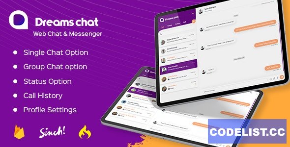 DreamsChat v1.5.5 - WhatsApp Clone - Native Android App with Firebase Realtime Chat & Sinch for Call