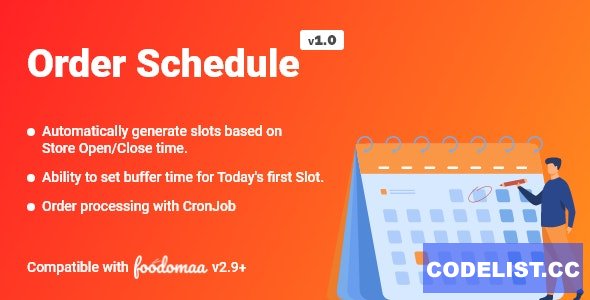 Order Schedule Module for Foodomaa v1.0