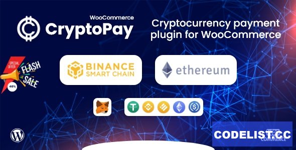 CryptoPay WooCommerce v2.4.4 - Cryptocurrency payment plugin