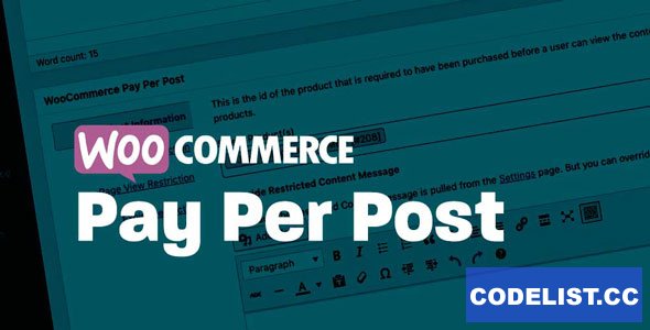 Pay For Post with WooCommerce Premium v3.0.6
