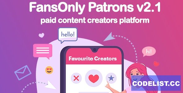 PHP FansOnly Patrons v2.1 - Paid Content Creators Platform 