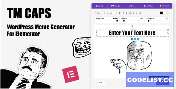 TM CAPS v1.0 - WordPress Meme Generator For Elementor