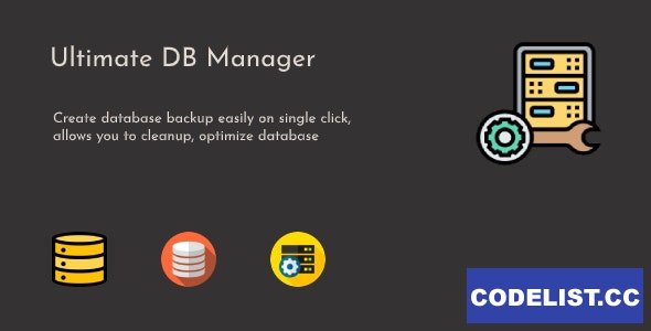 Ultimate DB Manager v1.0.3 - WordPress Database Backup, Cleanup & Optimize Plugin 