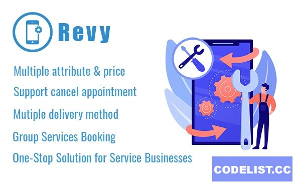 Revy v1.7 - WordPress booking system for repair service industries