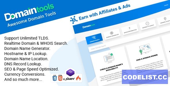DomainTools v2.3 - Awesome Domain Tools - nulled
