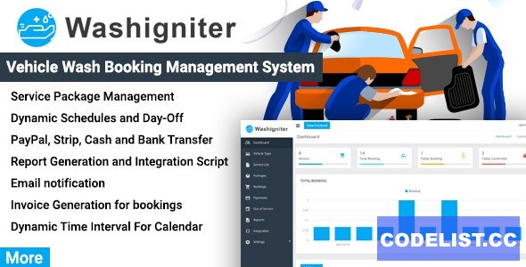 Washigniter v1.0 - Vehicle Wash Booking Management System