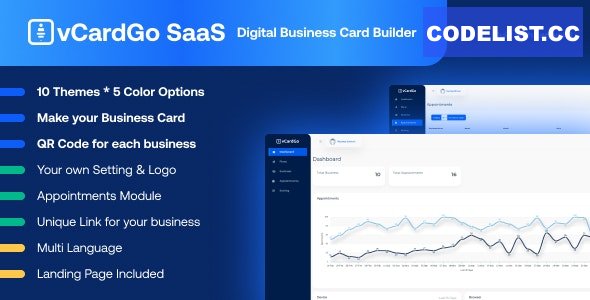 vCardGo SaaS v1.0 - Digital Business Card Builder