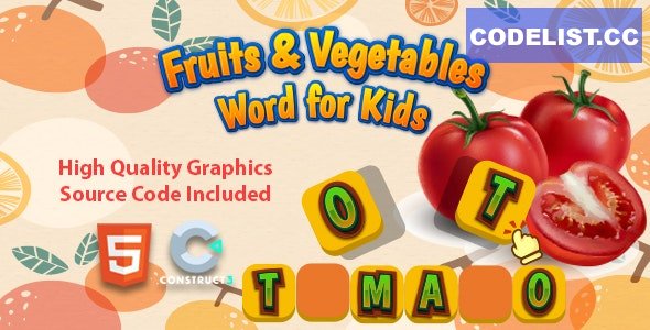 Fruits & Vegetables Word for Kids v1.0