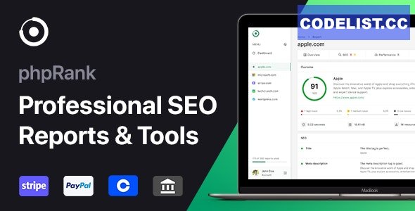 phpRank v2.0.0 - SEO Reports & Tools Platform (SaaS) - nulled