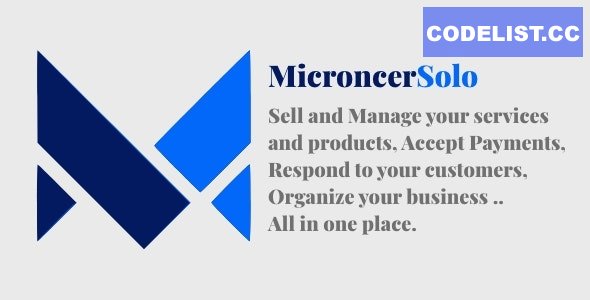 Microncer Solo v5.1 - Services and Digital Products Marketplace