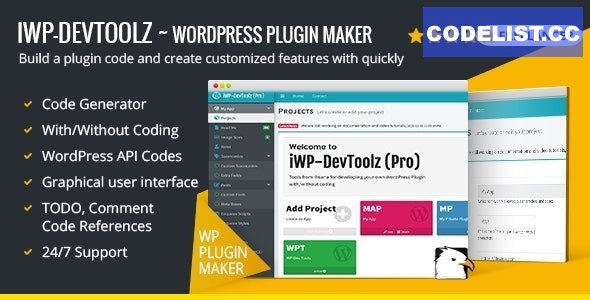 iWP-DevToolz (Pro) - WordPress Plugin Maker + Code Generator v2.0