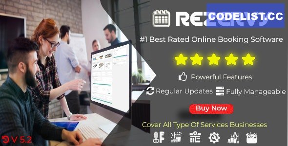 Rezervy v5.2 - Online bookings system for cleaning, maids, plumber, maintenance, repair, salon services