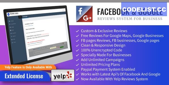 Facebook And Google Reviews System For Businesses v1.4
